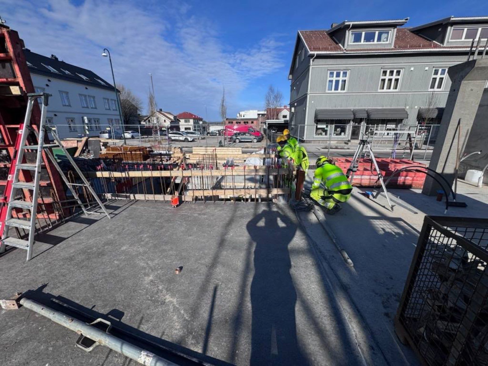 Kranfører Conny Lyder AS på byggeplass